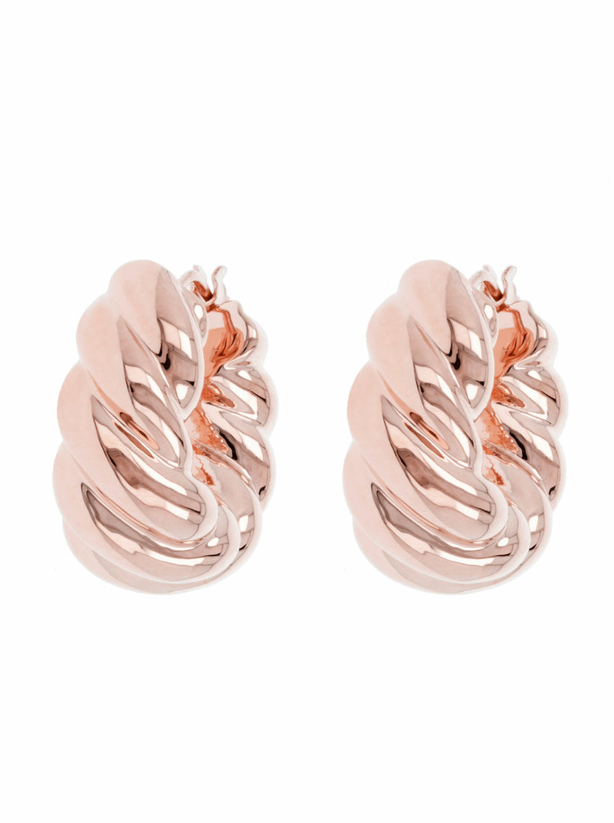 【HYERES LOR】23FW★ H Ribbon Twist Silver One Touch Earring HYERES LOR】23FW☆ H Ribbon Twist Silver One Touch Earring