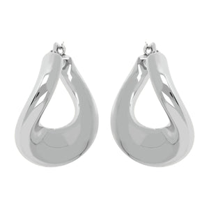 BOLD CURVED HOOP EARRINGS  - WSRE00081 front and side