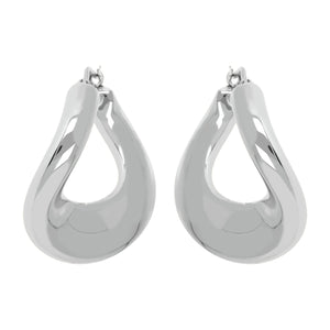 BOLD CURVED HOOP EARRINGS  - WSRE00081 front and side