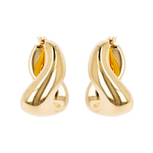 BOLD CURVILINEAR DANGLE HOOP EARRINGS - WSRE00011
