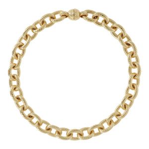 BOLD TEXTURED ROLO NECKLACE - WSRE00103