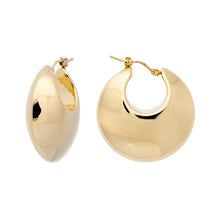 BOMBE' ROUND HOOP EARRINGS - WSRE00002 front and side
