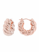 BRAID TWIST HUG HOOP EARRINGS - WSRE00017