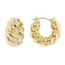 BRAID TWIST HUG HOOP EARRINGS - WSRE00017