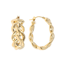 BRAIDED OVAL HOOPS EARRINGS - WSRE00044