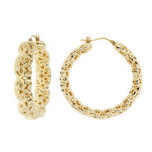BYZANTINE HOOP EARRINGS - WSRE00007 front and side