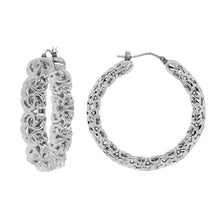 BYZANTINE HOOP EARRINGS - WSRE00007 front and side