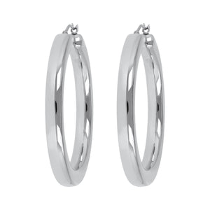 CLASSIC PETITE HOOP EARRINGS - WSRE00083 front and side