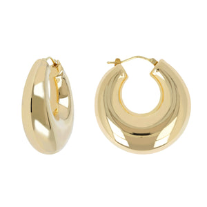CLASSIC ROUND HOOP EARRINGS - WSRE00003 front and side