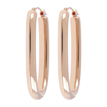 ELONGATED HOOP EARRINGS - WSRE00091 front and side