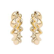 MULTI TWIST HOOP EARRING - WSRE00018 front and side