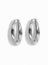 OVAL HOOP EARRINGS - WSRE00013 front and side
