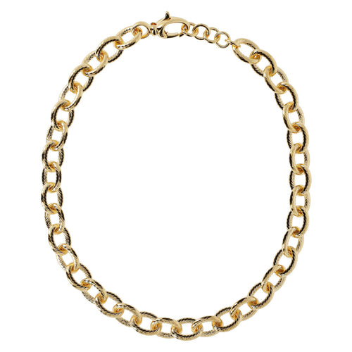 OVAL STRIPED ROLO' NECKLACE - WSRE00105