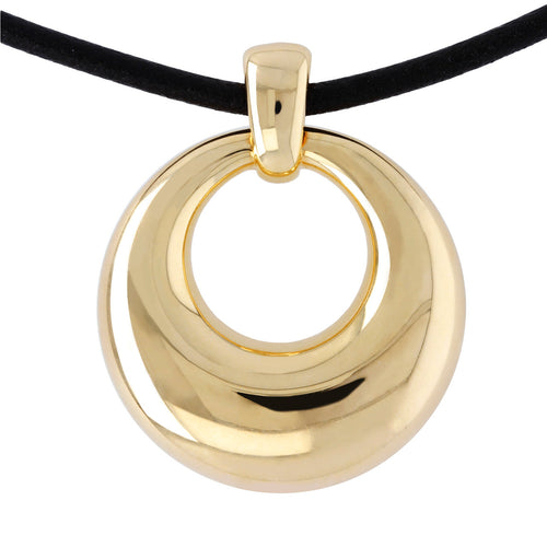 ROUND OPENWORK PENDANT NECKLACE - WSRE00035
