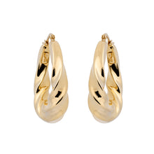 SCULPTURAL TWIST OVAL HOOP EARRINGS - WSRE00021