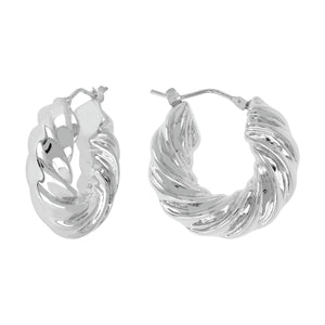 SCULPTURAL TWISTED HOOP EARRINGS - WSRE00086