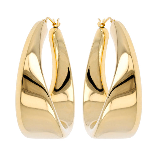 ICONIC BOMBÉ TWIST ROPE HOOP EARRINGS – Soave Oro