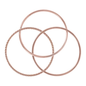 SHINY INTERLOCKED SLIP ON BANGLES - WSRE00048 side