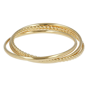 SHINY INTERLOCKED SLIP ON BANGLES - WSRE00048