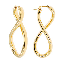 SINGLE TWIST HOOP EARRINGS - WSRE00043 front and side