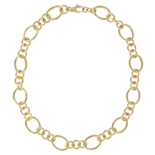 SMALL & LARGE OVAL LINK NECKLACE - WSRE00072