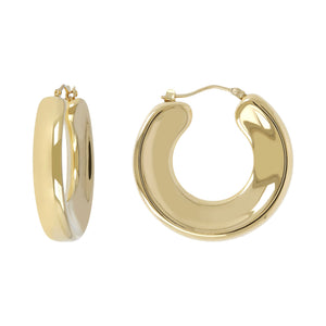 STRIKING CONCAVE HOOP EARRINGS - WSRE00111